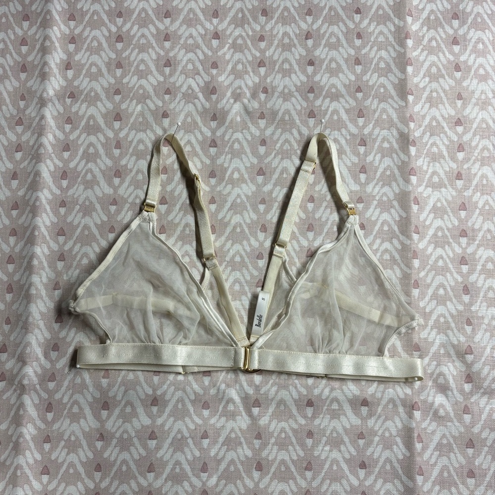 Bordelle cream sheer bra S like new